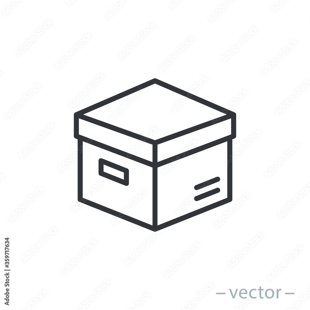 Box icon, design inspiration vector template for interface and any purpose. Line style. EPS 10. Box icon, design inspiration vector template for interface and any purpose. Line style. EPS 10.