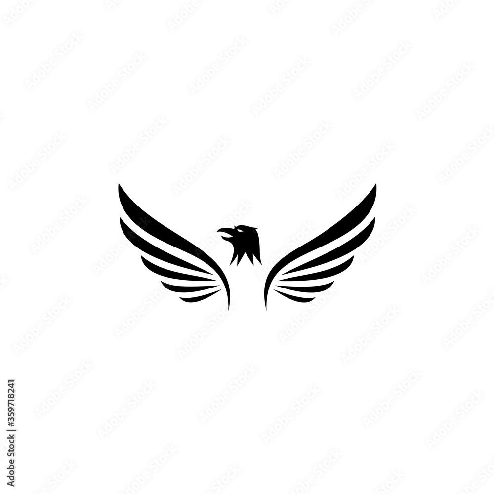 eagle symbol illustration, Icon design on white background. eagle symbol illustration, Icon design on white background.