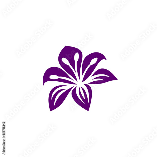 beautiful flower exotic isolated icon vector illustration design. Spa salon. Logo template.