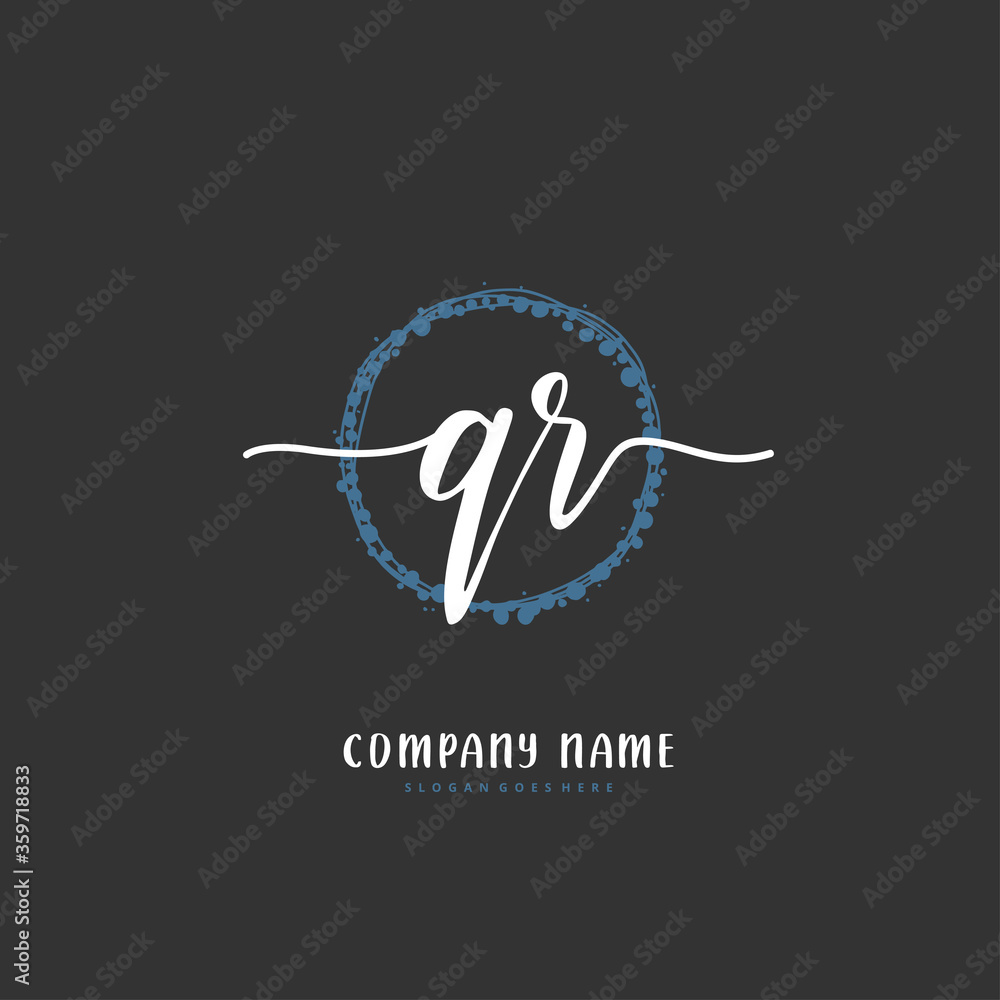 Q R QR Initial handwriting and signature logo design with circle. Beautiful design handwritten logo for fashion, team, wedding, luxury logo. Q R QR Initial handwriting and signature logo design with circle. Beautiful design handwritten logo for fashion, team, wedding, luxury logo.