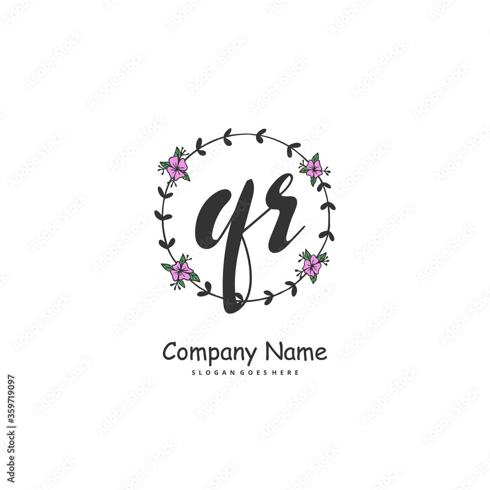 Q R QR Initial handwriting and signature logo design with circle. Beautiful design handwritten logo for fashion, team, wedding, luxury logo. Q R QR Initial handwriting and signature logo design with circle. Beautiful design handwritten logo for fashion, team, wedding, luxury logo.