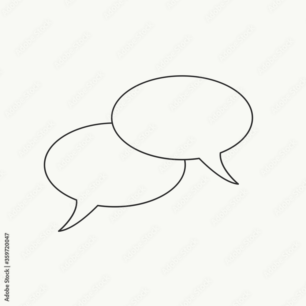 speech bubble icon vector on the white background speech bubble icon vector on the white background