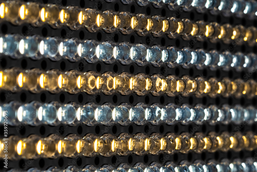 LED panel with light diodes, emitting cold light and warm color temperature, transparent protective glass LED panel with light diodes, emitting cold light and warm color temperature, transparent protective glass