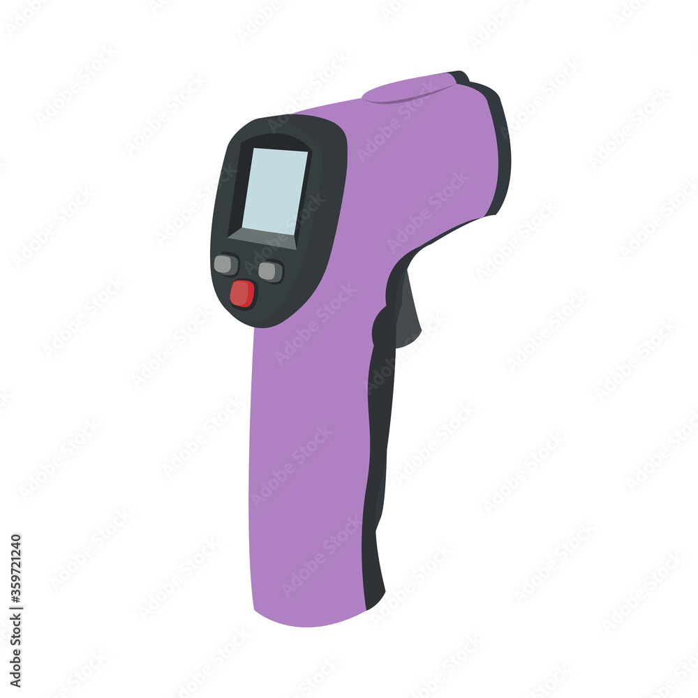 Digital infrared thermometer gun vector Digital infrared thermometer gun vector