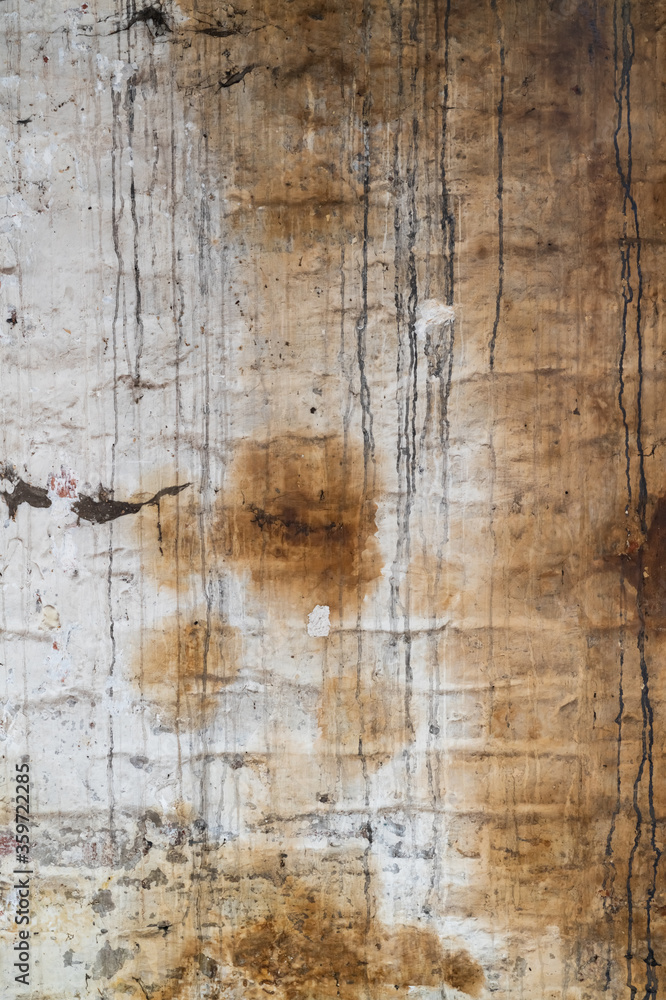 Obraz premium Mauer Wand Hintergrund Öl Flecken Fabrik Lost Place Struktur Oberfläche Gebäude Raum Fassade Bauwerk Vintage alt Geschichte Industrie Kultur Design Kulisse Rückstände