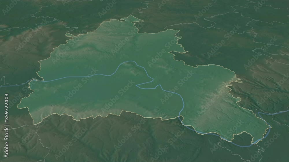 Oxfordshire, administrative county with its capital, zoomed and extruded on the relief map of England in the conformal Stereographic projection. Animation 3D Oxfordshire, administrative county with its capital, zoomed and extruded on the relief map of England in the conformal Stereographic projection. Animation 3D