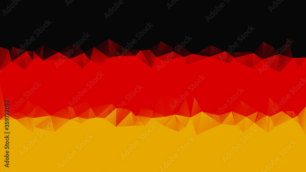 Polygonal Germany flag. Polygons