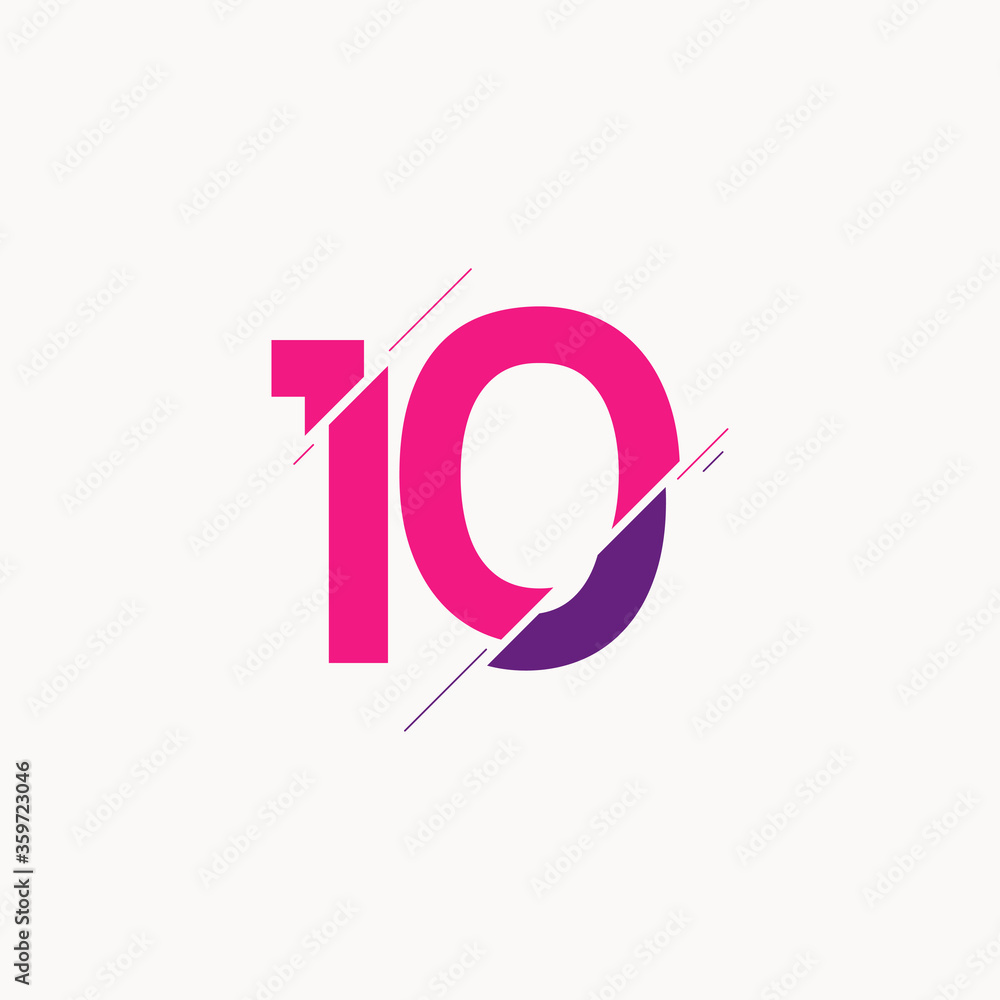 10 Years Anniversary Celebration Vector Logo Icon Template Design Illustration 10 Years Anniversary Celebration Vector Logo Icon Template Design Illustration