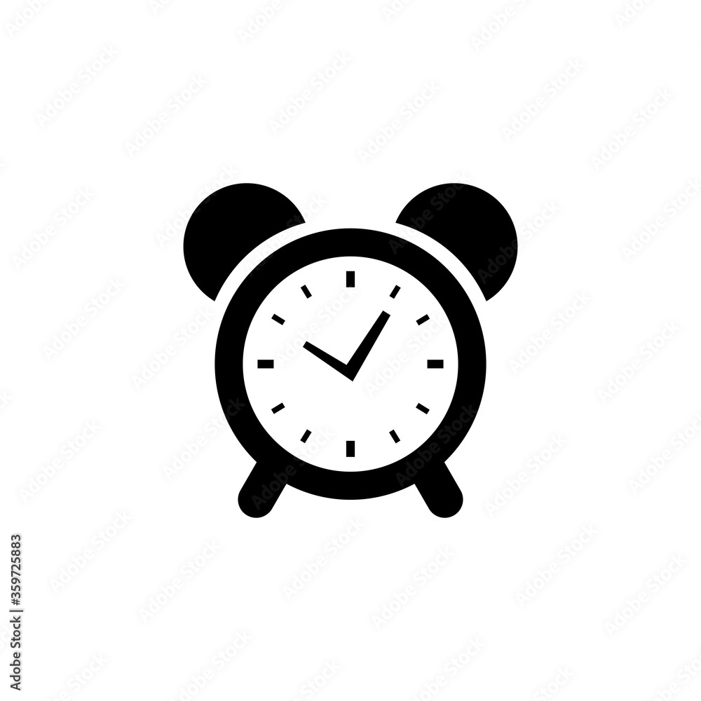 Alarm clock time icon. Vector on isolated white background. Eps 10. Alarm clock time icon. Vector on isolated white background. Eps 10.