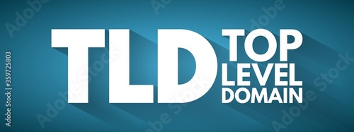 TLD - Top Level Domain acronym, technology concept background