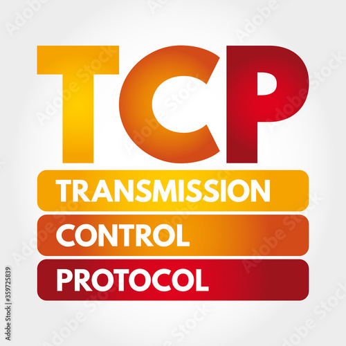 TCP - Transmission Control Protocol acronym, technology concept background