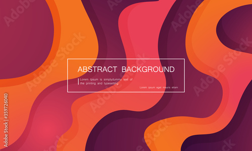 Abstract background with expressive purple pink coral wave motion flow. Modern style presentation template, banner wallpaper with space for text. Vector EPS 10.