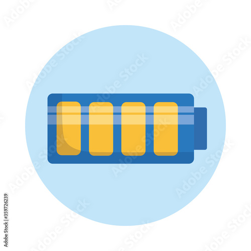 Isolated battery icon vector design