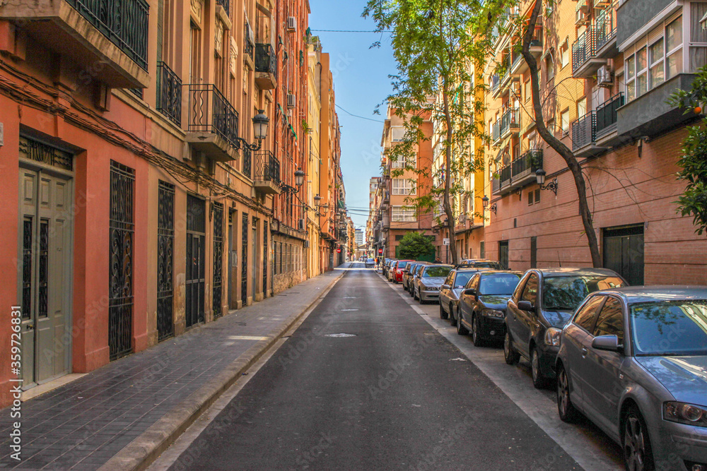 View of the Valencia´s street in Spain