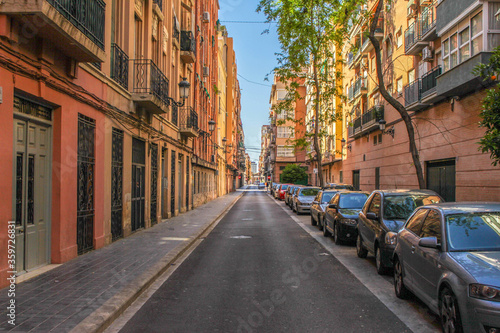 Fototapeta Naklejka Na Ścianę i Meble -  View of the Valencia´s street in Spain