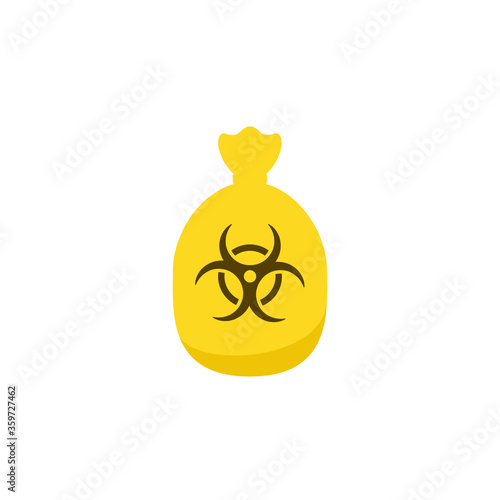 Biomedical waste bag icon. Clipart image isolated on white background