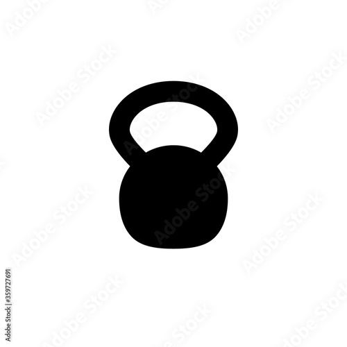 Kettlebell silhouette icon. Clipart image isolated on white background