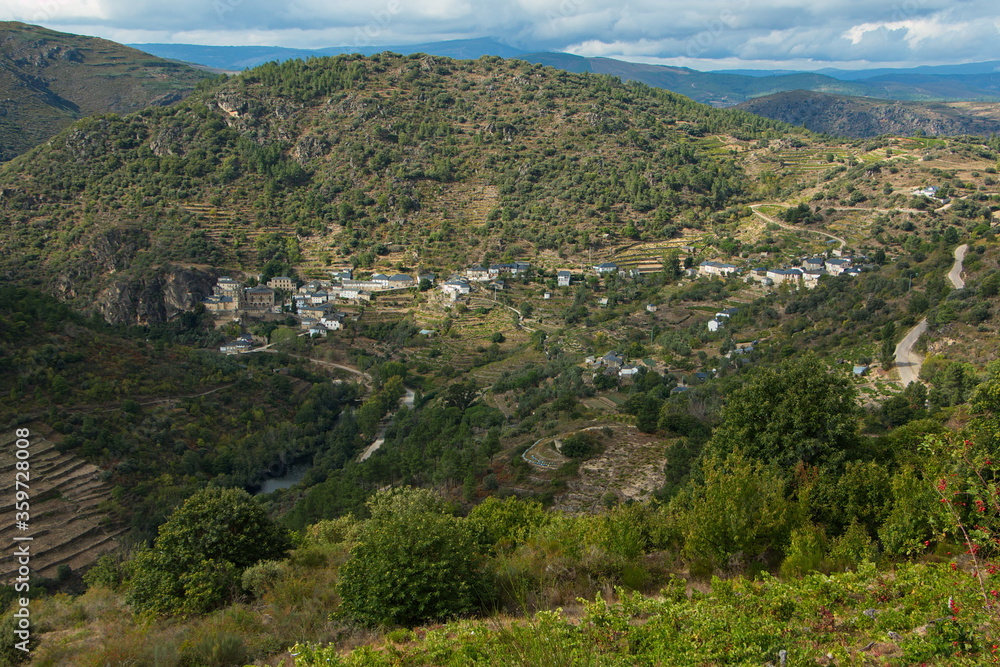 View of O Bolo,Province Ourense from Miradoiro de Cambela in Galicia,Spain,Europe
