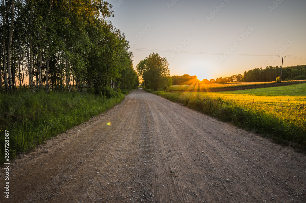 road to the sunset
