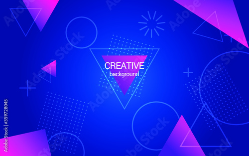 Abstract background with geometric gradient circle. Design abstract pattern with color circles, dots. Abstract website landing page with circles. Vector illustration. EPS 10