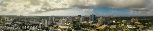 Aerial panorama Downtown Fort Lauderdale Florida all logos removed © Felix Mizioznikov