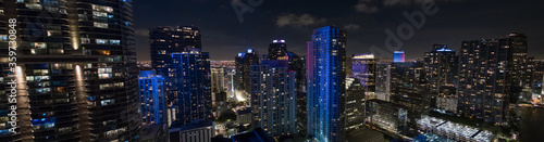 Aerial panorama in the City of Brickell Miami FL © Felix Mizioznikov