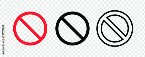 Red Prohibition stop sign, Red circle warning and no entry or access with symbol, simply vector graphic illustration, isolated on white background with , Blank for you needed