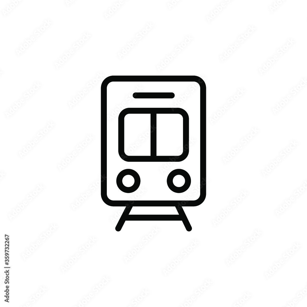 Train icon, illustration front view design template. Line style. EPS 10 Train icon, illustration front view design template. Line style. EPS 10