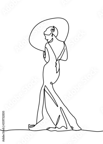 Drawings line, women modeling poses
