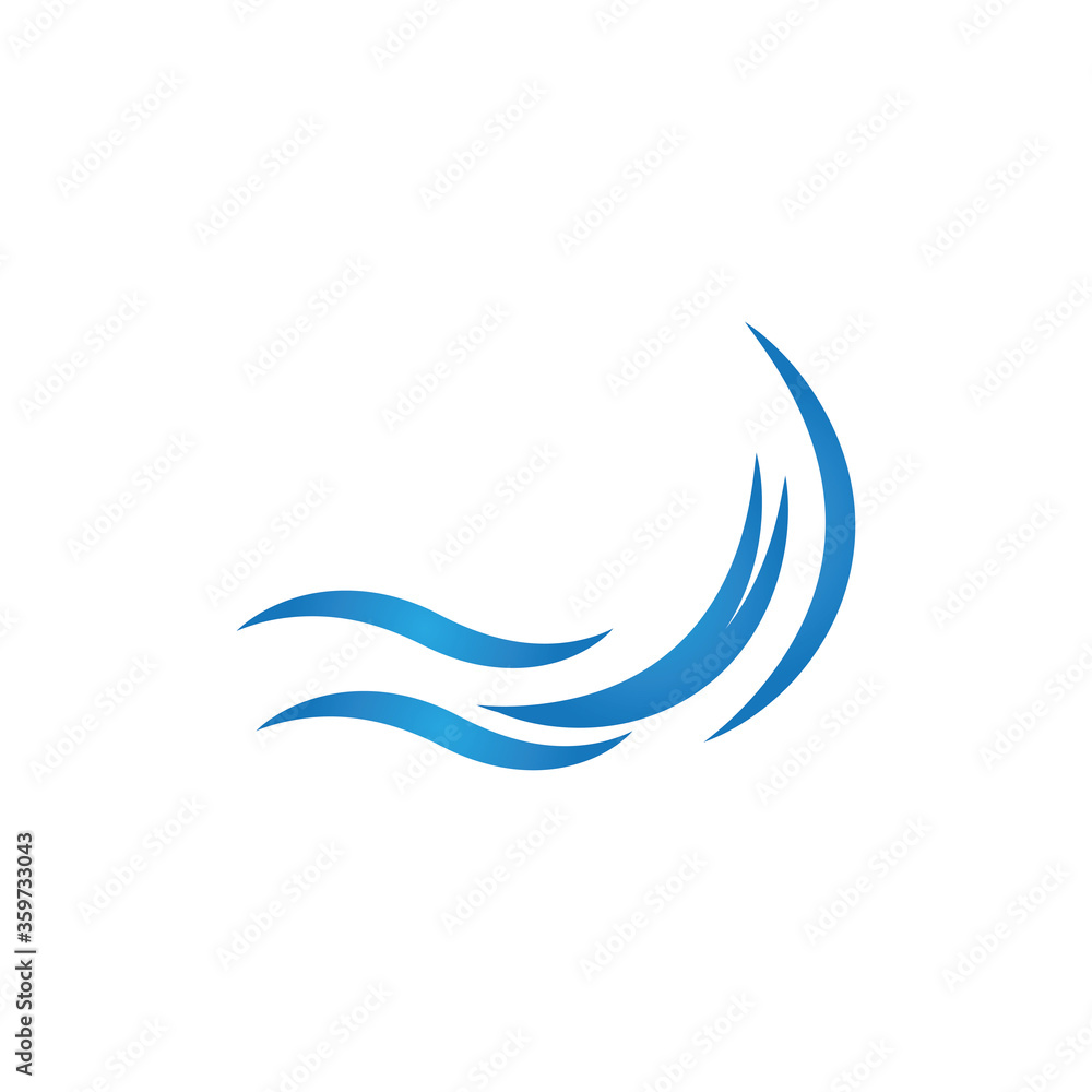 Water wave icon vector Water wave icon vector