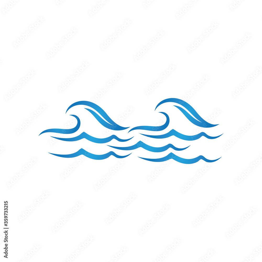 Naklejka premium Water wave icon vector