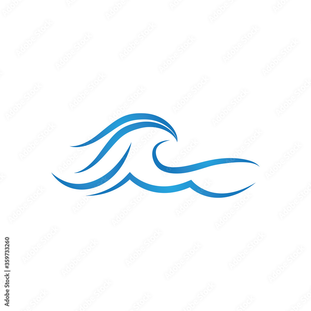 Water wave icon vector Water wave icon vector