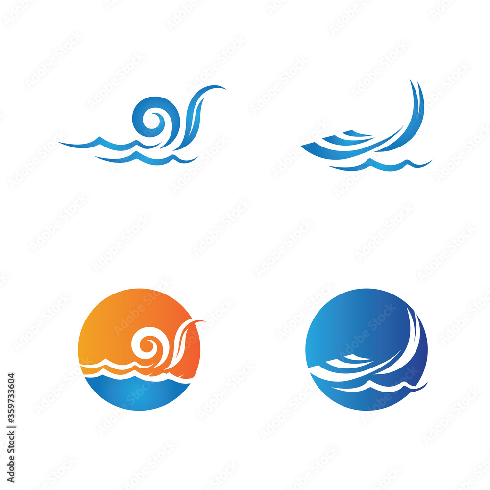 Water wave icon vector Water wave icon vector