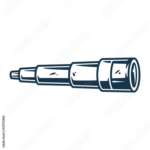 Spyglass of navigate, marine simbol for logo