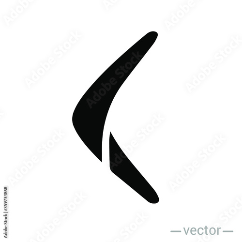 Boomerang icon. Isolated karma logotype. Flat vector illustration. EPS 10