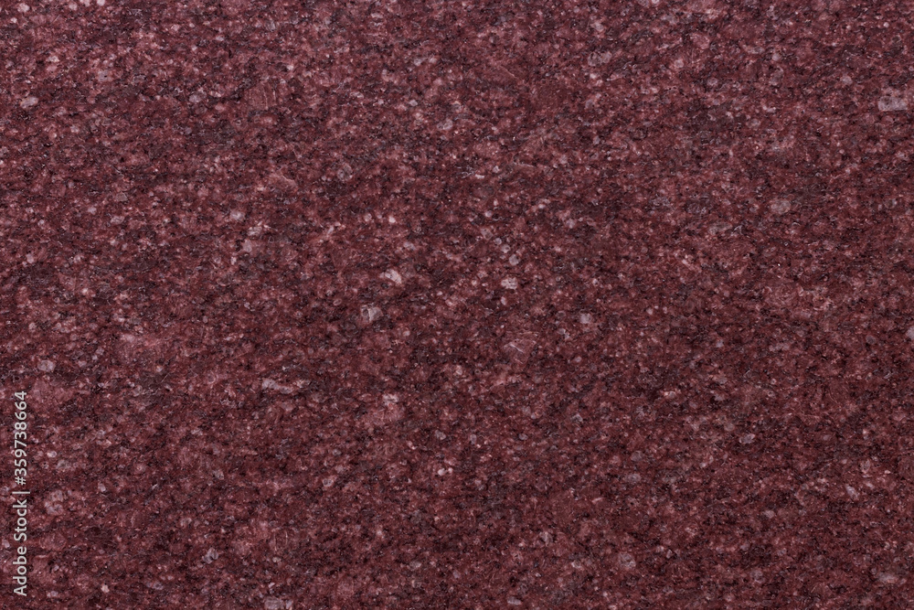 Fototapeta premium Red granite background used for kitchen worktop, table, window sill, fence. Dark pink igneous marble stone texture. Text sign advertising design mockup. Architecture detail natural backdrop.