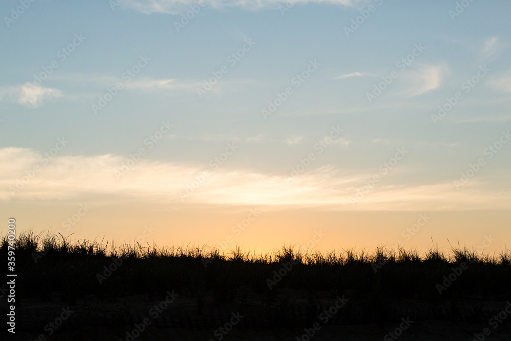 east coast summer evening sunset