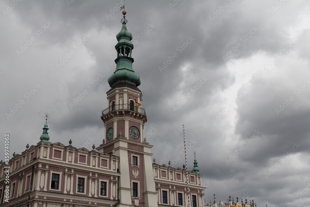 Obraz premium sky cloud market square building architecture
