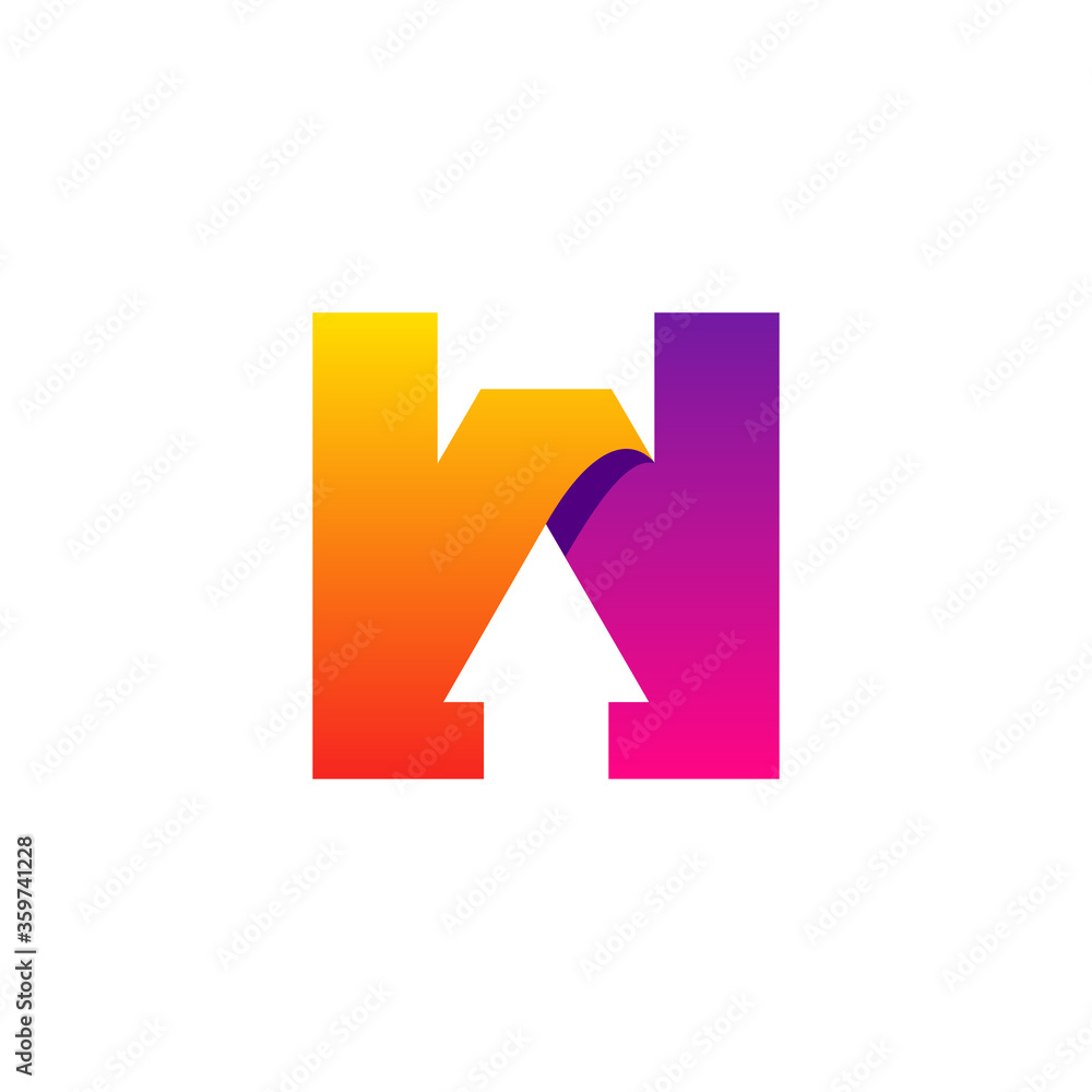 letter W and arrow with gradient style for your business letter W and arrow with gradient style for your business