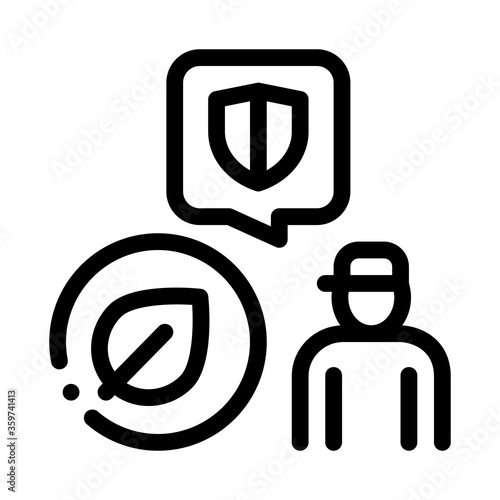 forestry defender protector icon vector. forestry defender protector sign. isolated contour symbol illustration