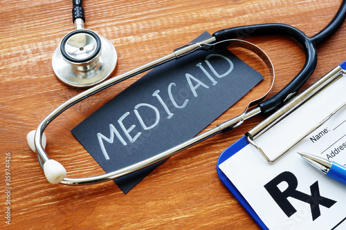 Medicaid is shown on the conceptual business photo photo
