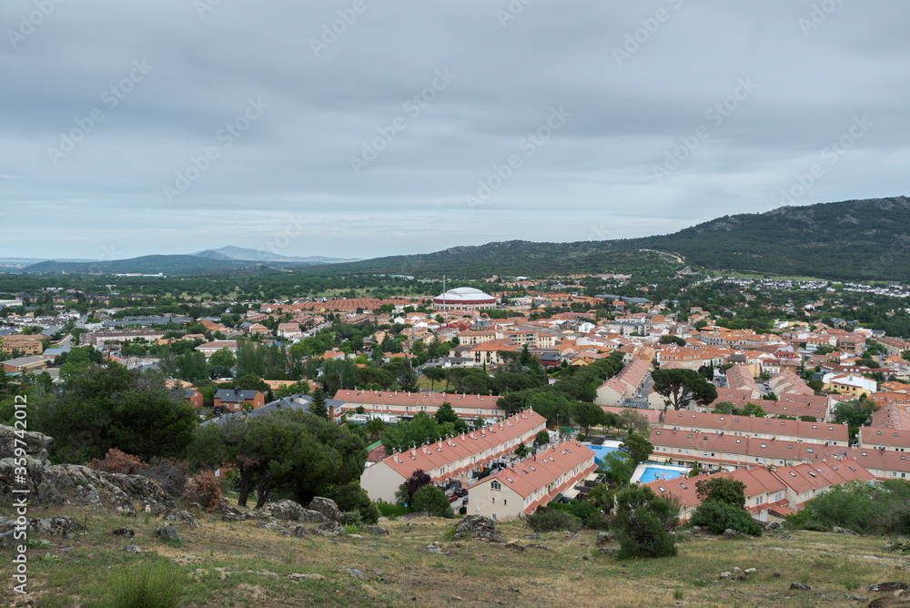 General views of the city of Morazarzal. It is a town located in the Sierra de Guadarrama, Community of Madrid, Spain