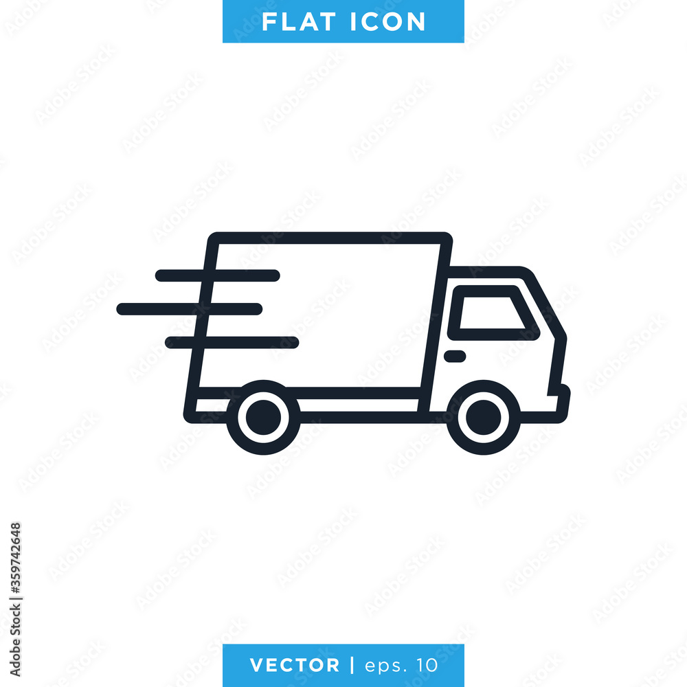 Delivery Truck Icon Vector Design Logo Template