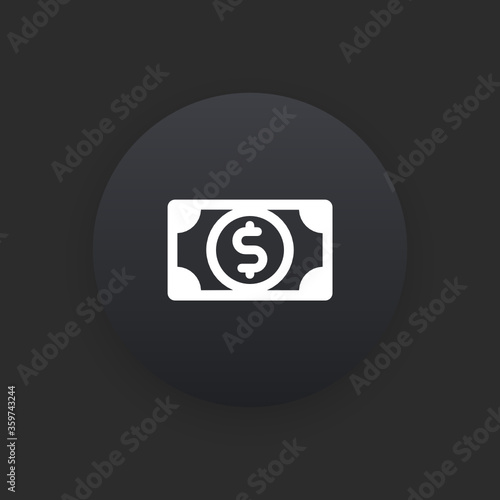 Money -  Matte Black Web Button