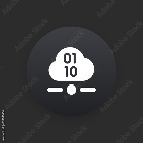 Share Cloud -  Matte Black Web Button