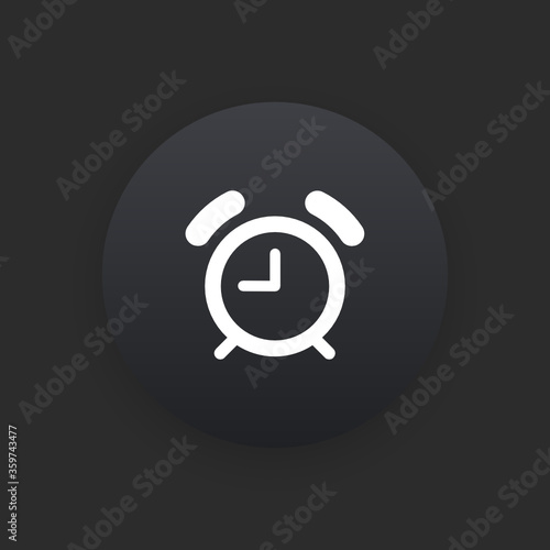 Alarm -  Matte Black Web Button