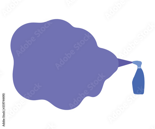 spray bottle with smoke design, Cleaning service wash home hygiene equipment domestic interior housework and housekeeping theme Vector illustration