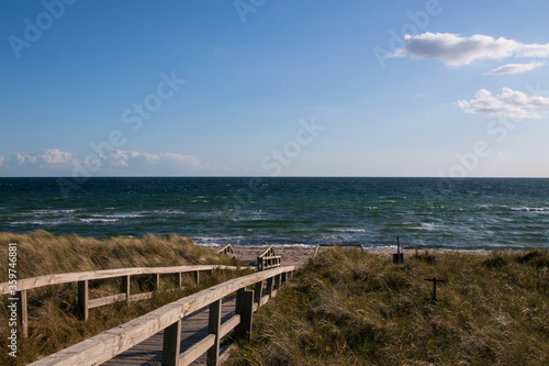 Fototapeta Naklejka Na Ścianę i Meble -  footbridge to the Baltic Sea