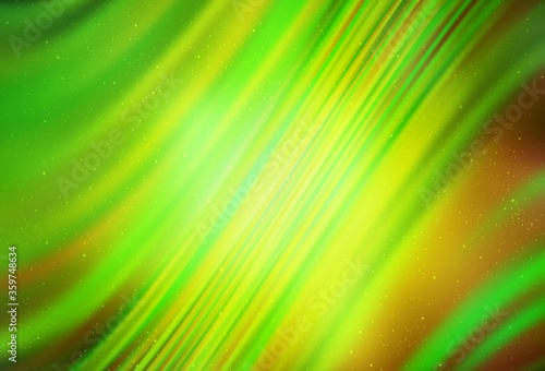 Light Green, Yellow vector background with astronomical stars. Shining illustration with sky stars on abstract template. Pattern for futuristic ad, booklets.