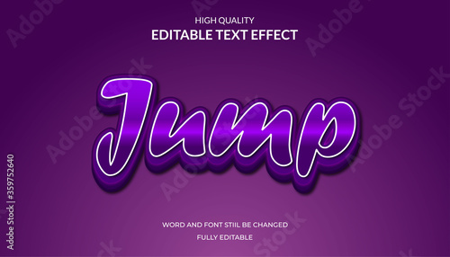 jump text effect, editable game text style effect.